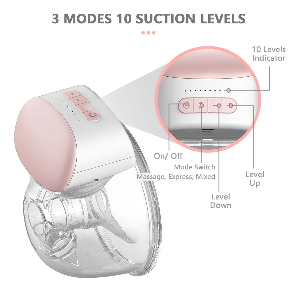 Portable, hands-free electric milk pump.