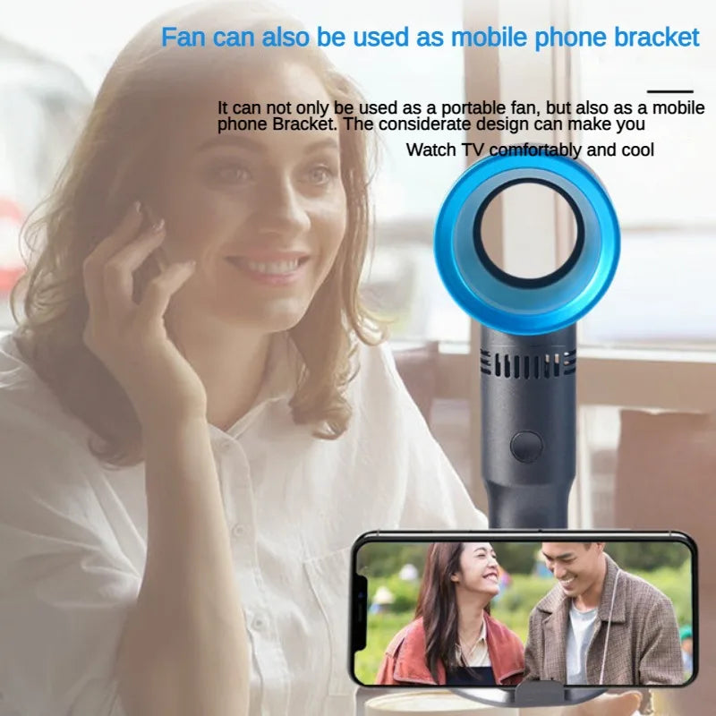 Portable Handheld Bladeless Rechargeable Fan