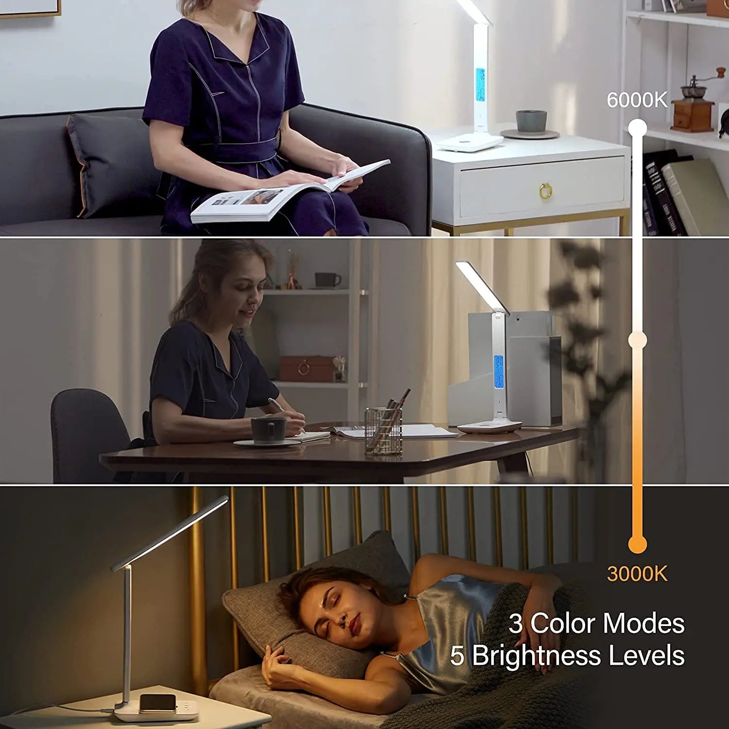 Wireless Charger Pad & LED Desk Lamp