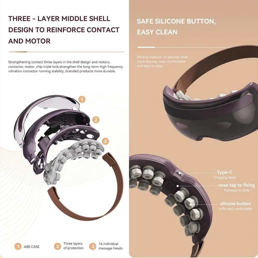 Electric Eye Massager - Bluetooth Eye Massage Glasses