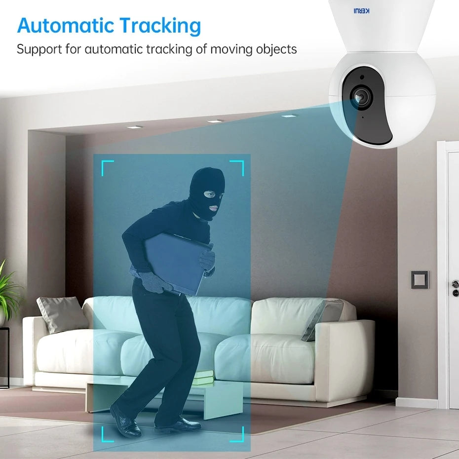 Smart Indoor Wireless Security Camera With Auto Tracking