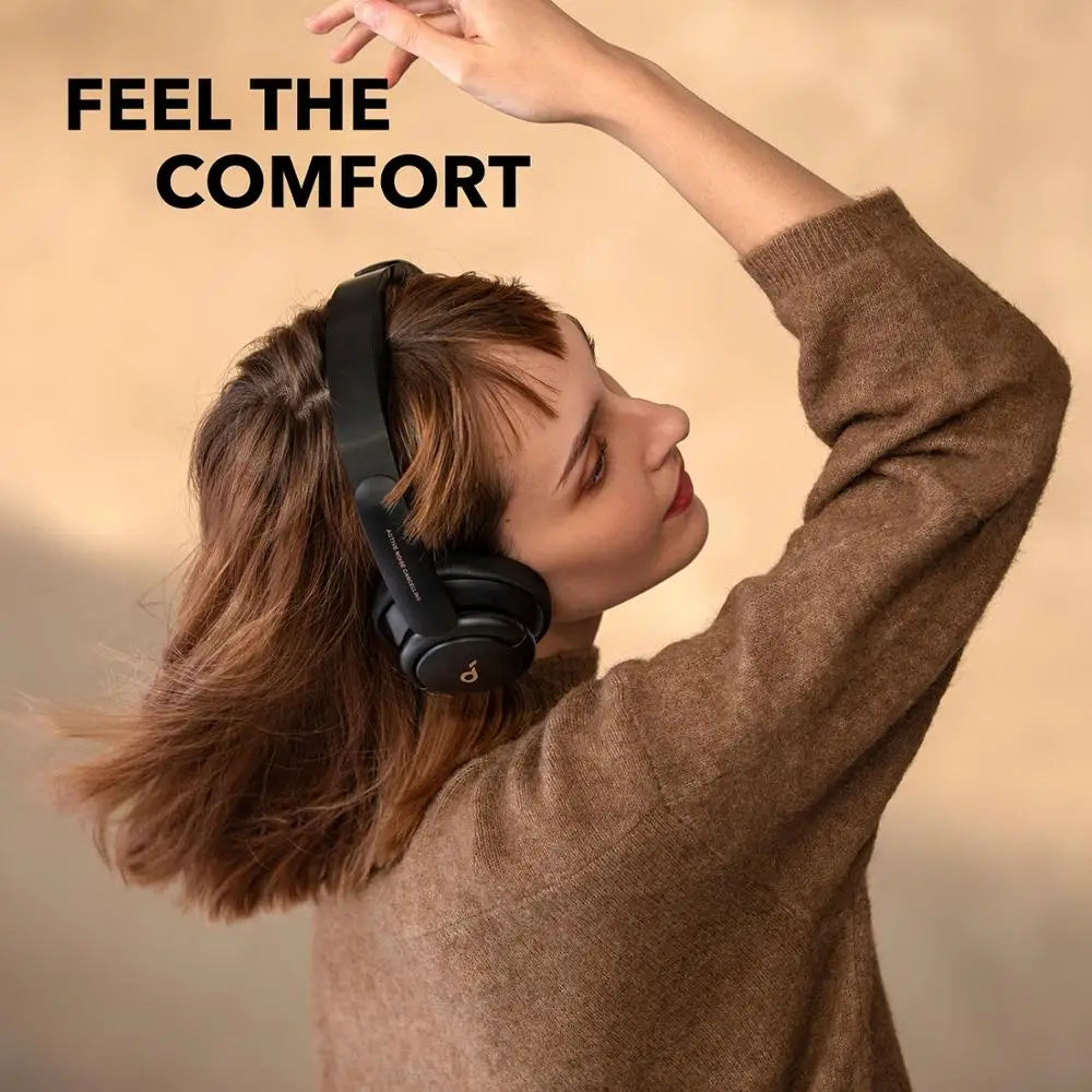 Active Noise Cancelling Headphones, Wireless Over-Ear Bluetooth