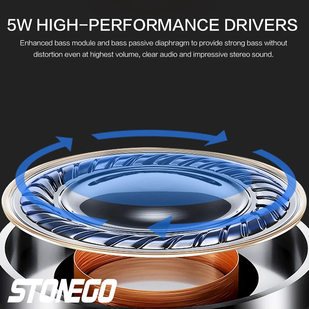 Wireless Stereo Speaker with Transparent Design