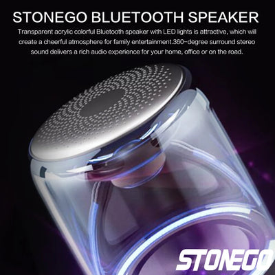 Wireless Stereo Speaker with Transparent Design