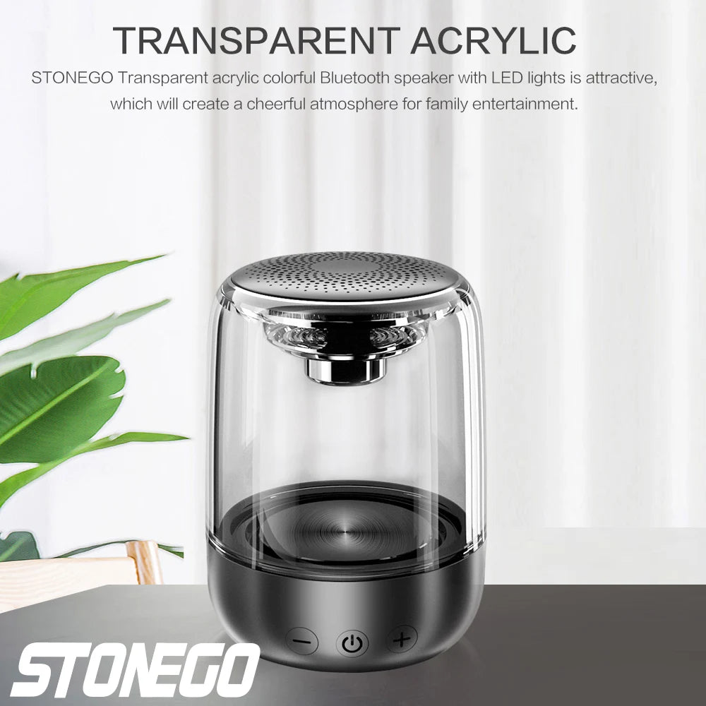 Wireless Stereo Speaker with Transparent Design