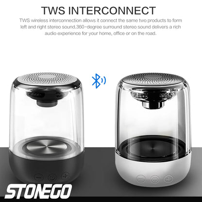 Wireless Stereo Speaker with Transparent Design