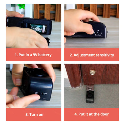 Wireless Door Pressure Stop Alarm System