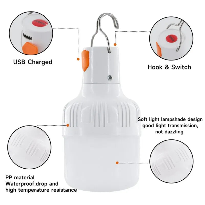 Outdoor USB Rechargeable LED Lamp
