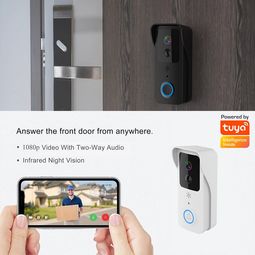 Smart Home Wireless Door Bell, with Camera