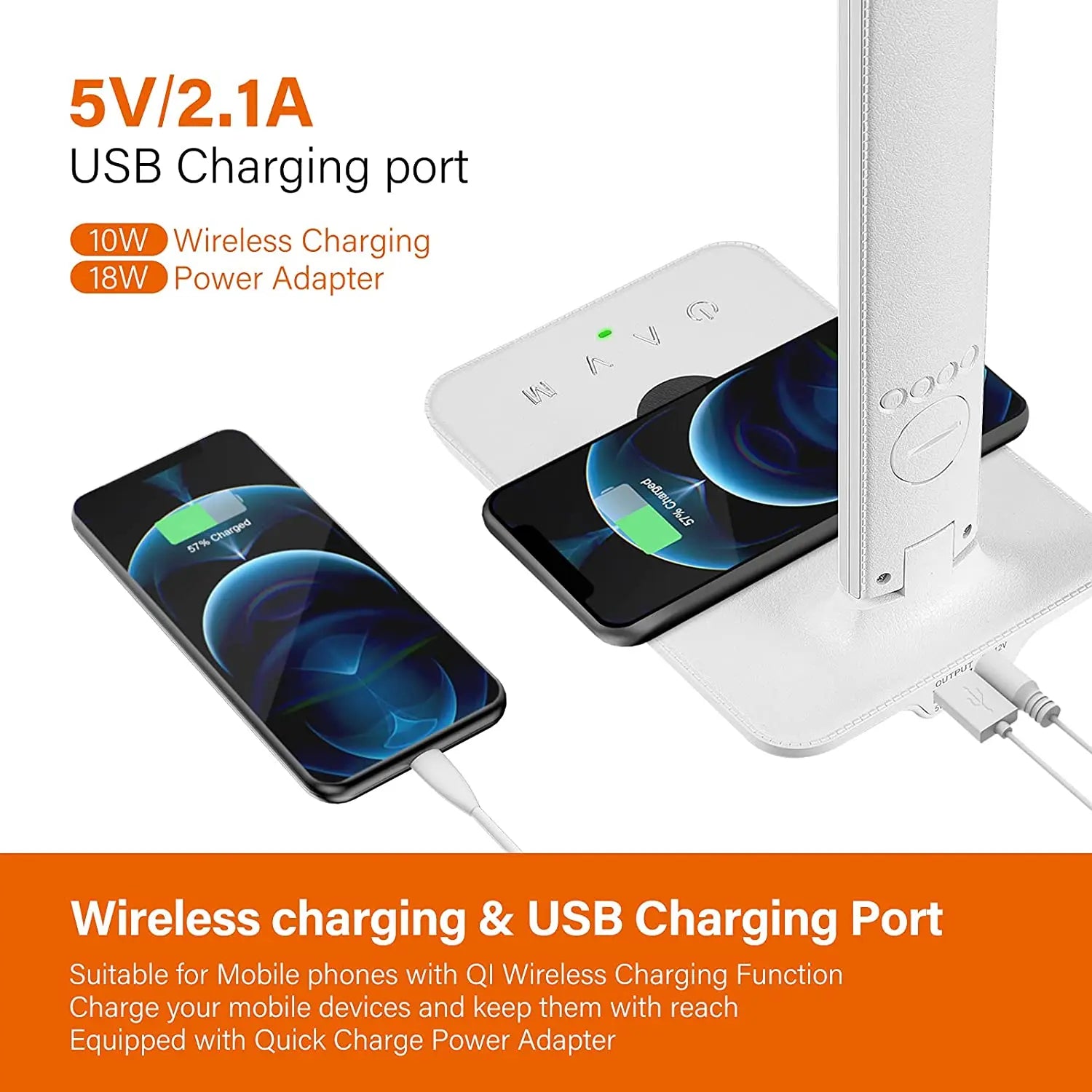 Wireless Charger Pad &amp; LED Desk Lamp