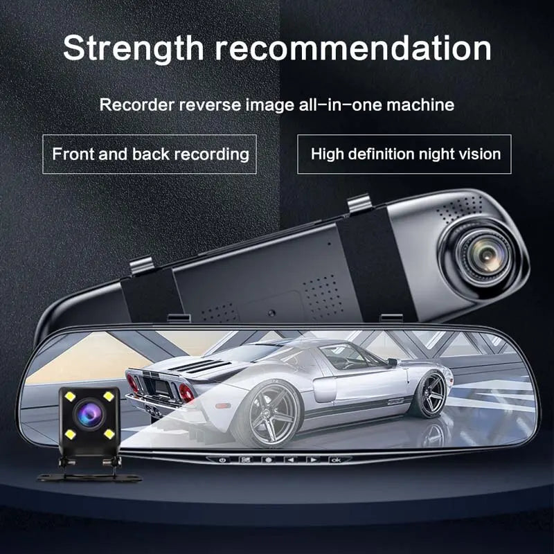 Large Rear View Mirror Automotive Video Recorder