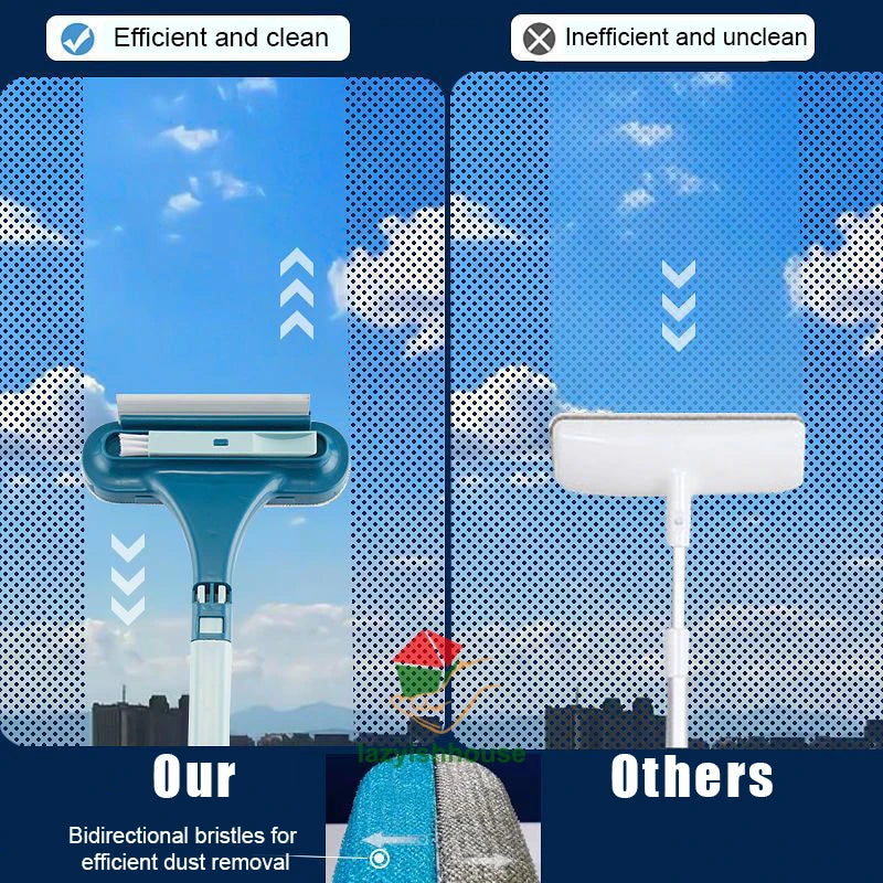 Double-sided Window Glass Cleaner - Telescopic Rod