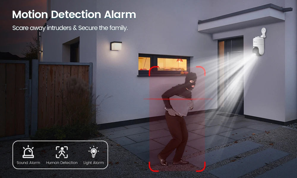 Outdoor 360° WIFI Security Camera With Auto Track