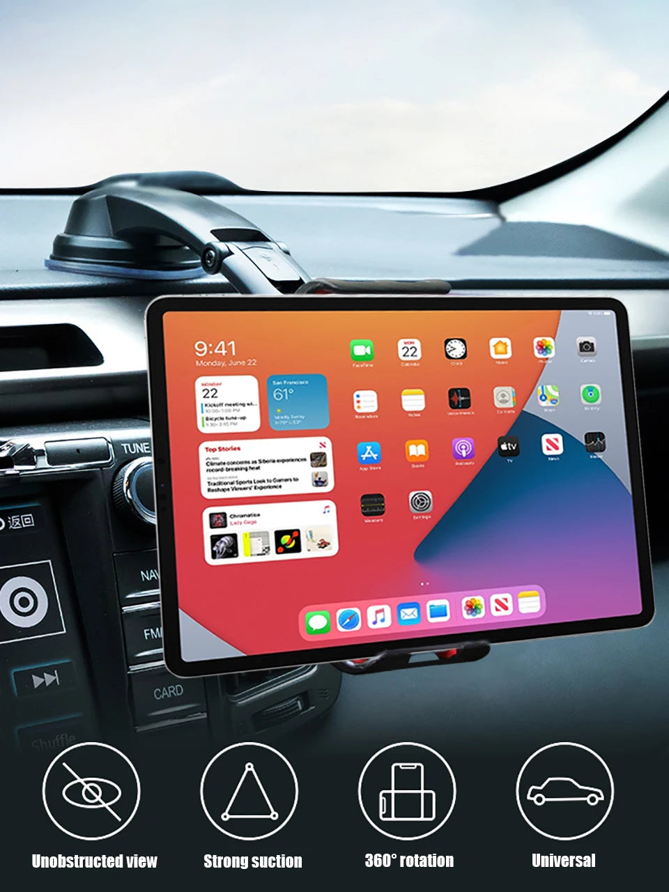 Car Mount Holder for Tablet &amp; Phones