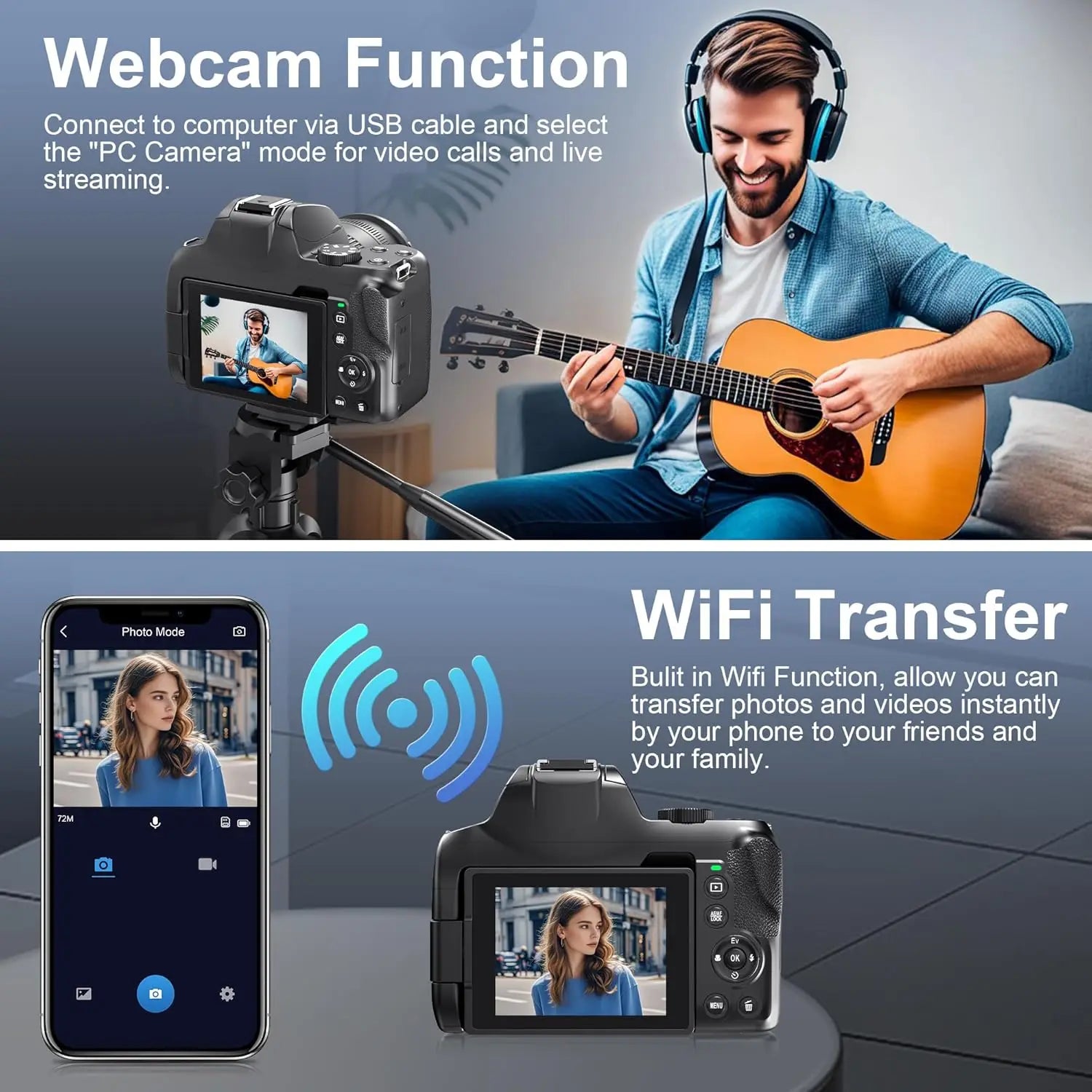 4K HD Digital Camera for Photography &amp; Vlogging