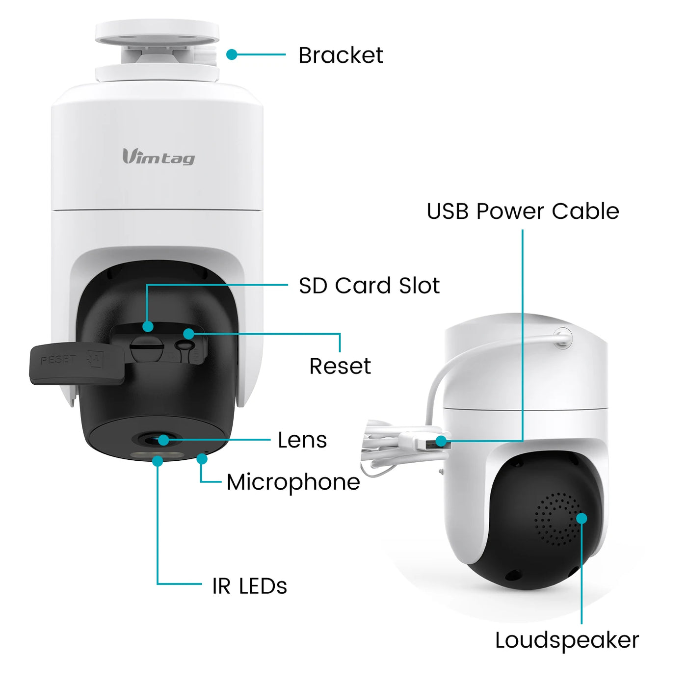 Outdoor 360° WIFI Security Camera With Auto Track