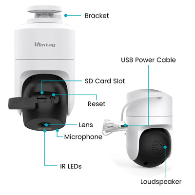 Outdoor 360° WIFI Security Camera With Auto Track