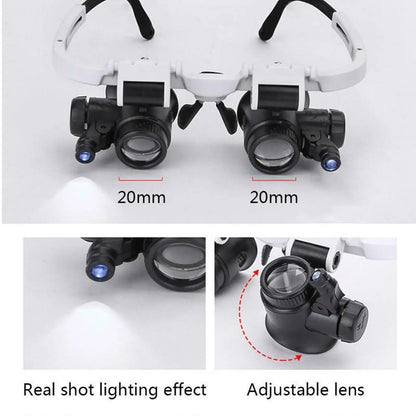 Watch &amp; Jeweler Repair Magnifier Head-Mounted Eye Glasses