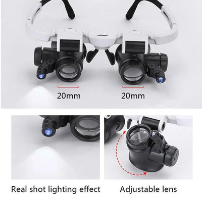 Watch & Jeweler Repair Magnifier Head-Mounted Eye Glasses