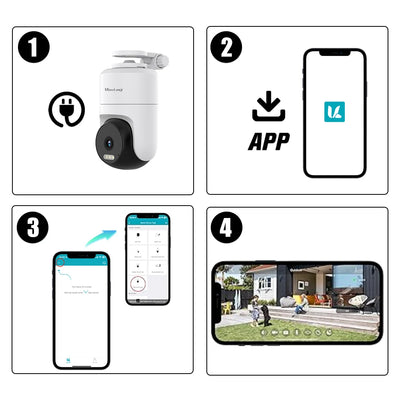 Outdoor 360° WIFI Security Camera With Auto Track