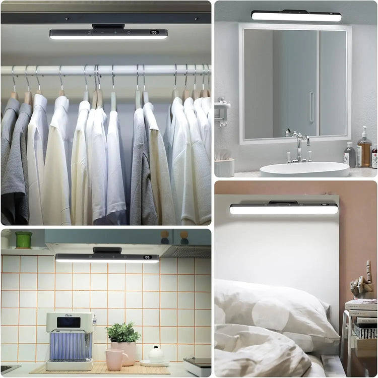 Black remote-operated Smart Rechargeable Night Light with dimmable LED lighting