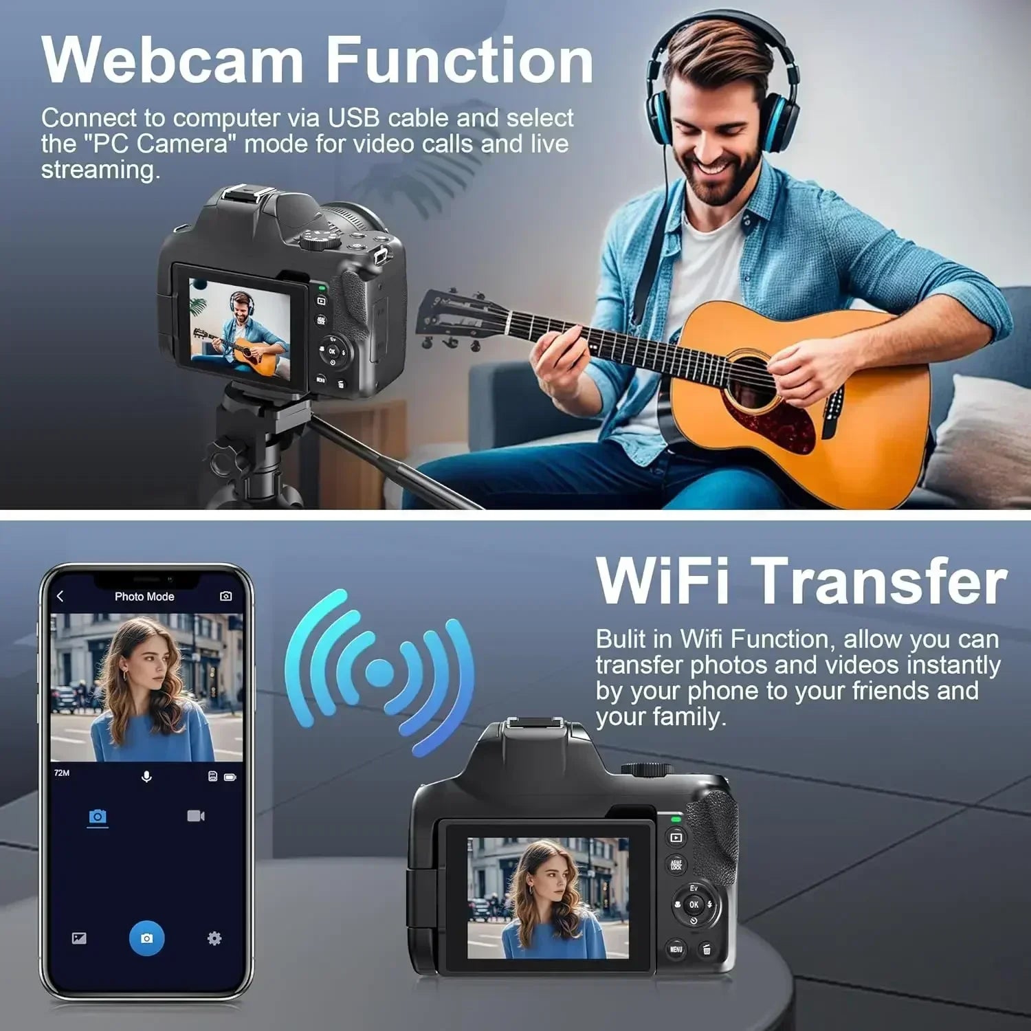4K HD Digital Camera for Photography &amp; Vlogging