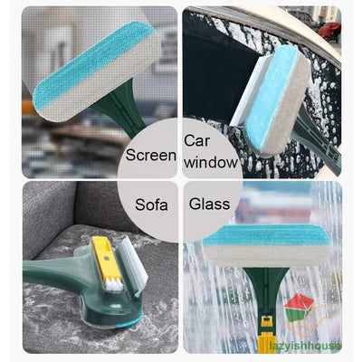 Double-sided Window Glass Cleaner - Telescopic Rod