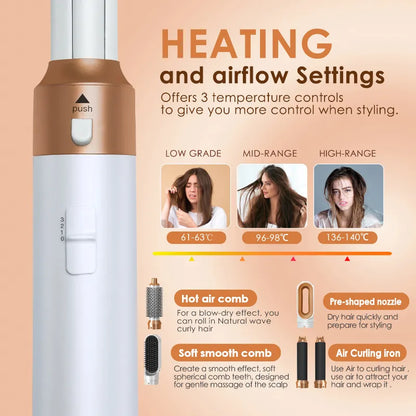 Professional Curling Iron For Dyson Airwrap - 5 in 1 Hair Dryer Set