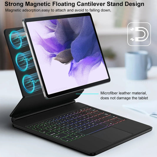 Samsung Galaxy Tab S7 S8 S9 Plus Keyboard Magnetic Case