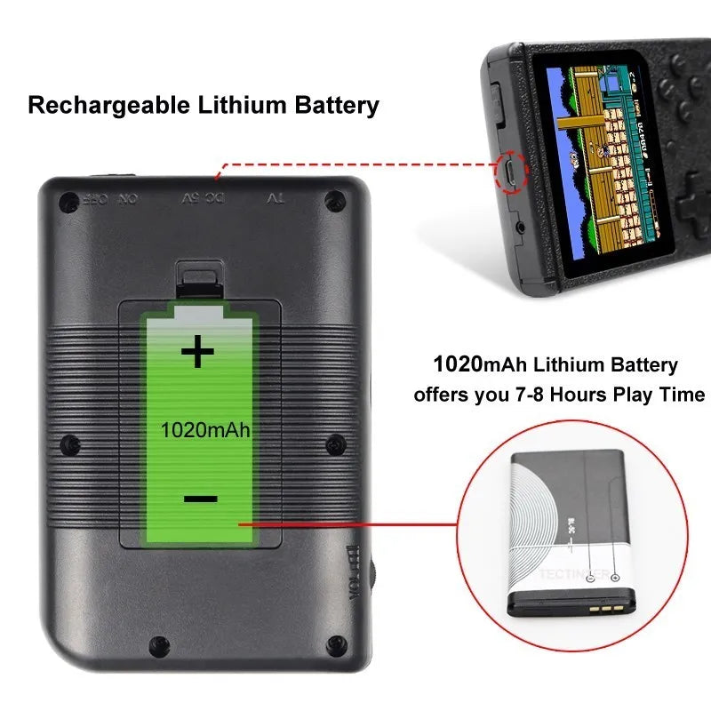 Retro Portable Handheld Video Game Console