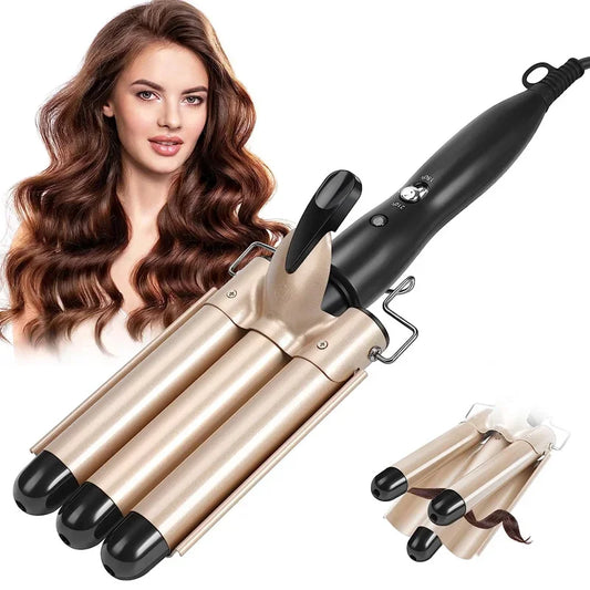 Curling Iron Wand With LCD Temperature Display