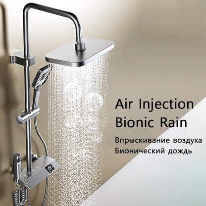 Rain Pressurized Digital LED Shower Sets
