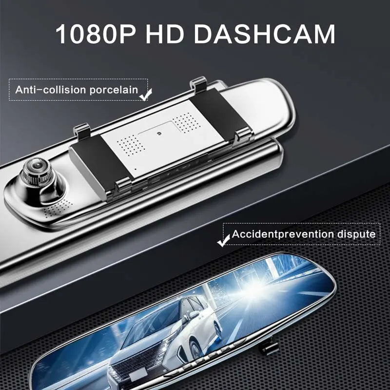 Large Rear View Mirror Automotive Video Recorder