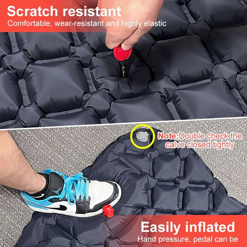 Outdoor Inflatable Camping Mattress / Sleeping Pad