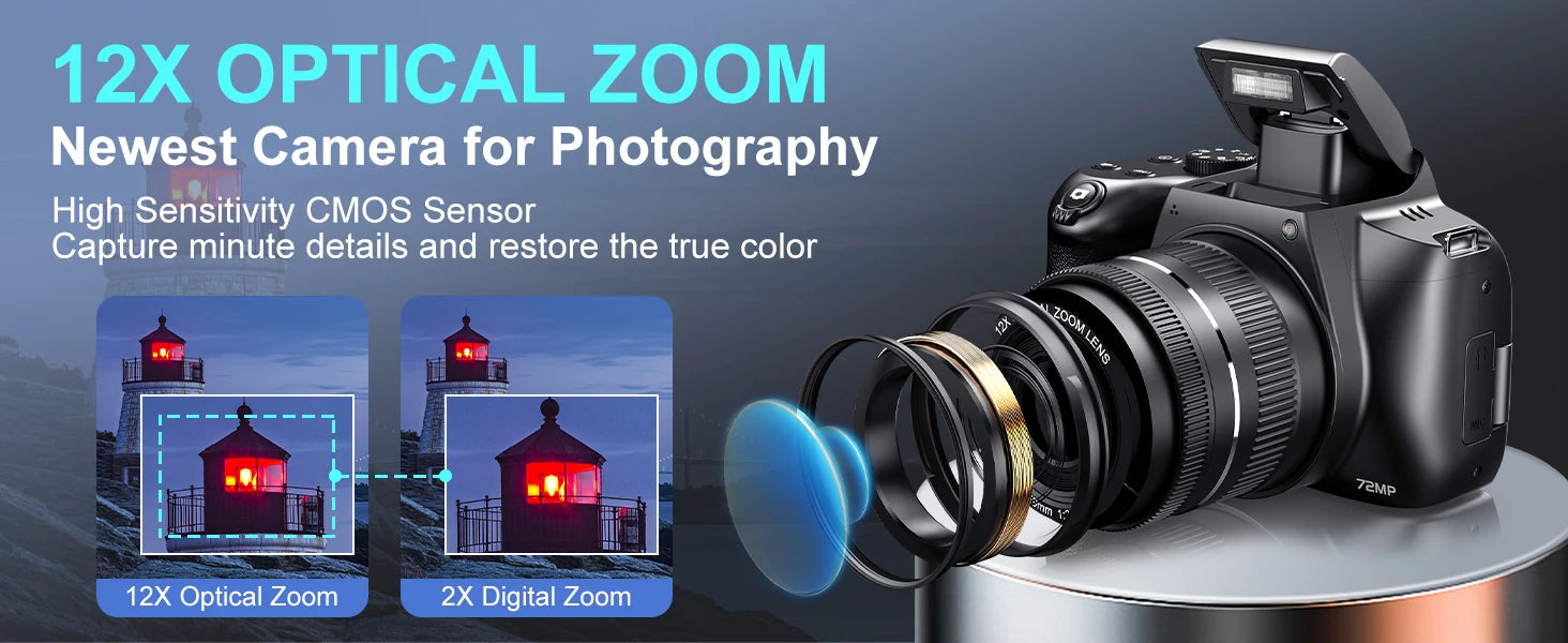 4K HD Digital Camera for Photography &amp; Vlogging