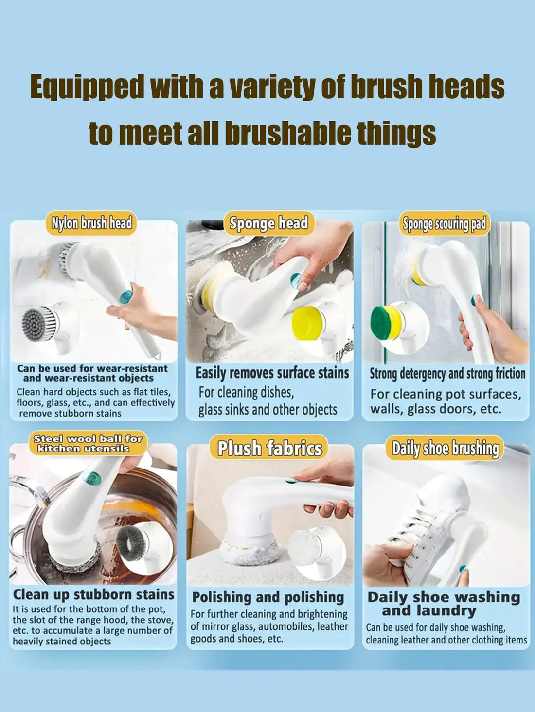 Electric Scrubber - Rotary Cleaning Brush