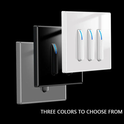 Tempered Glass Wall Light Switch Panel