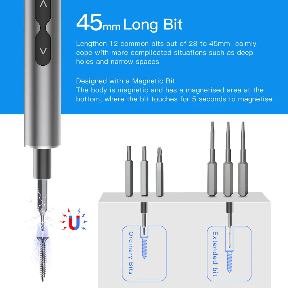 62 in 1 Electric Screw driver Set