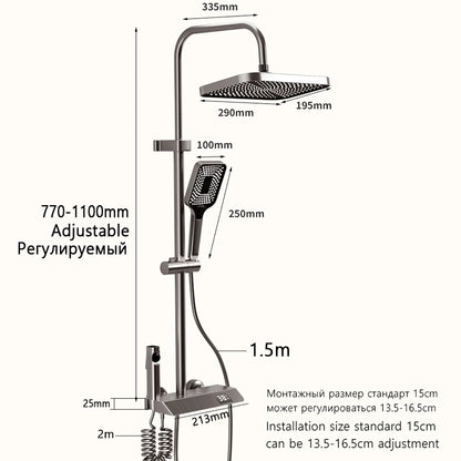 Rain Pressurized Digital LED Shower Sets