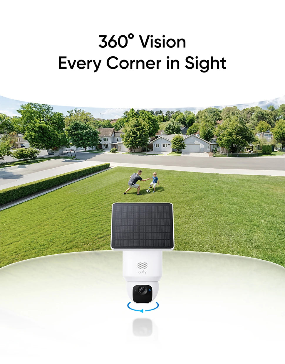 Outdoor Solar Powered 360° Surveillance Security Camera