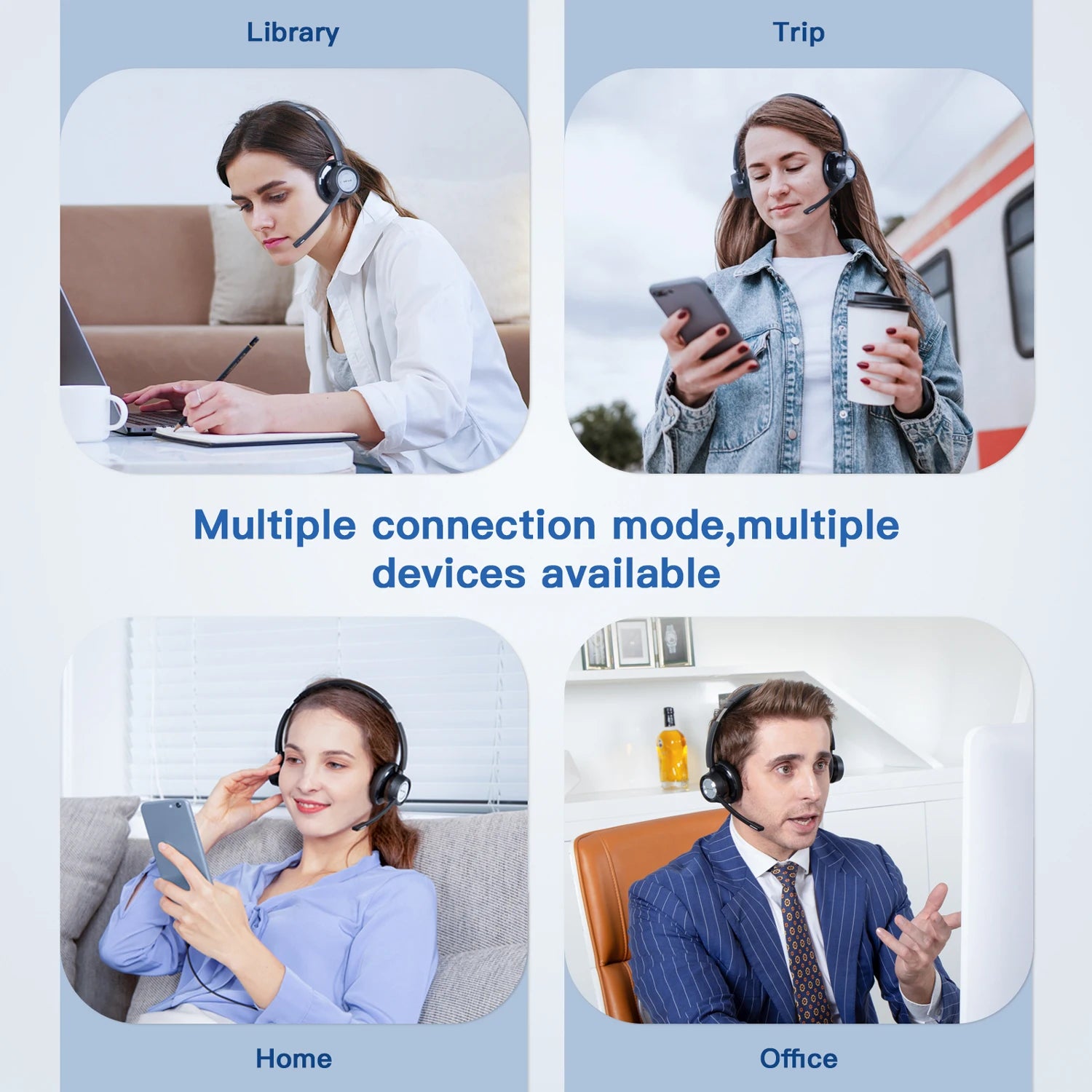 Wireless Headphones with Microphone