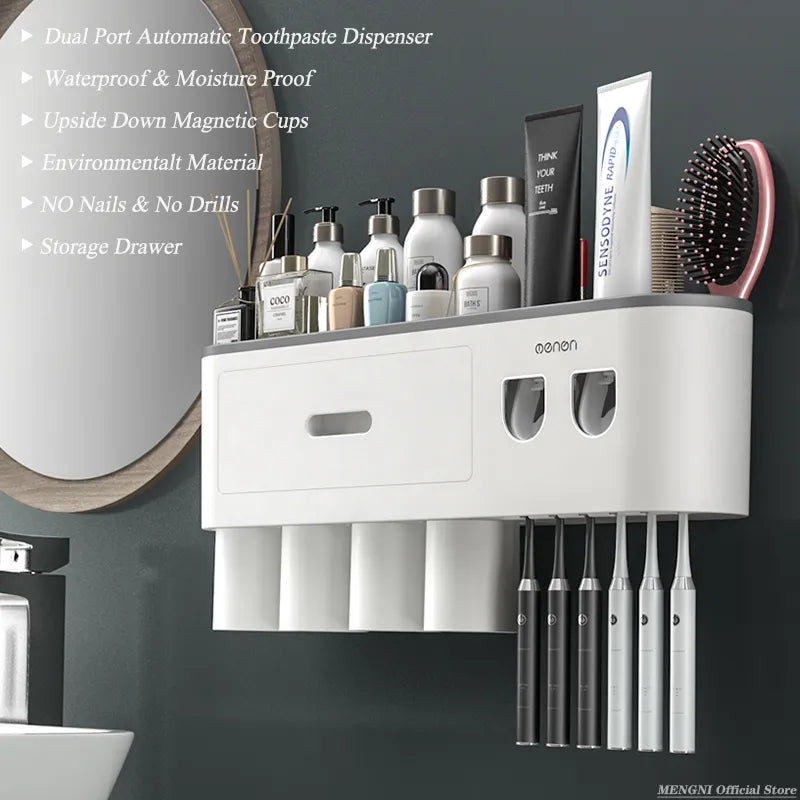 Magnetic Inverted Toothbrush Holder