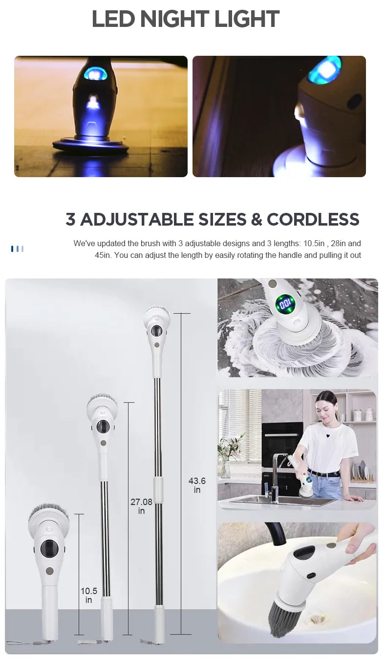 New 8-in-1 Electric Cleaning Brush