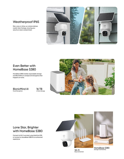 Outdoor Solar Powered 360° Surveillance Security Camera