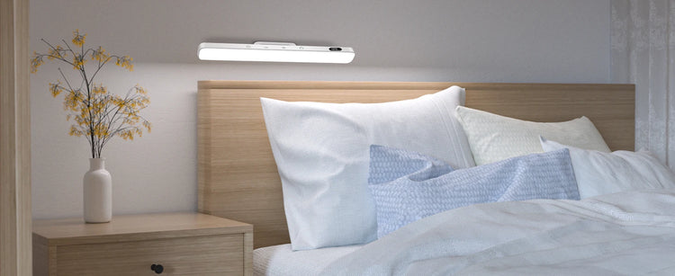 Smart Rechargeable Night Light White Smart Rechargeable Night Light on bedside table