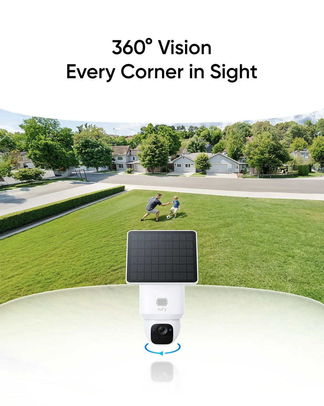 Outdoor Solar Powered 360° Surveillance Security Camera