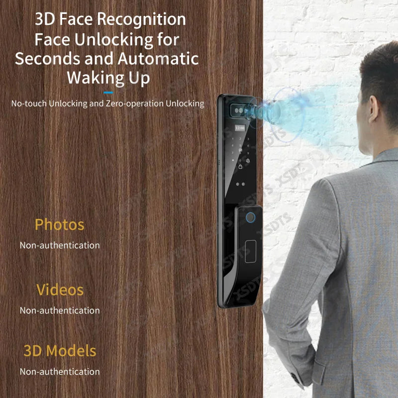 3D Real-time Intercom Smart Door Lock with Security Camera