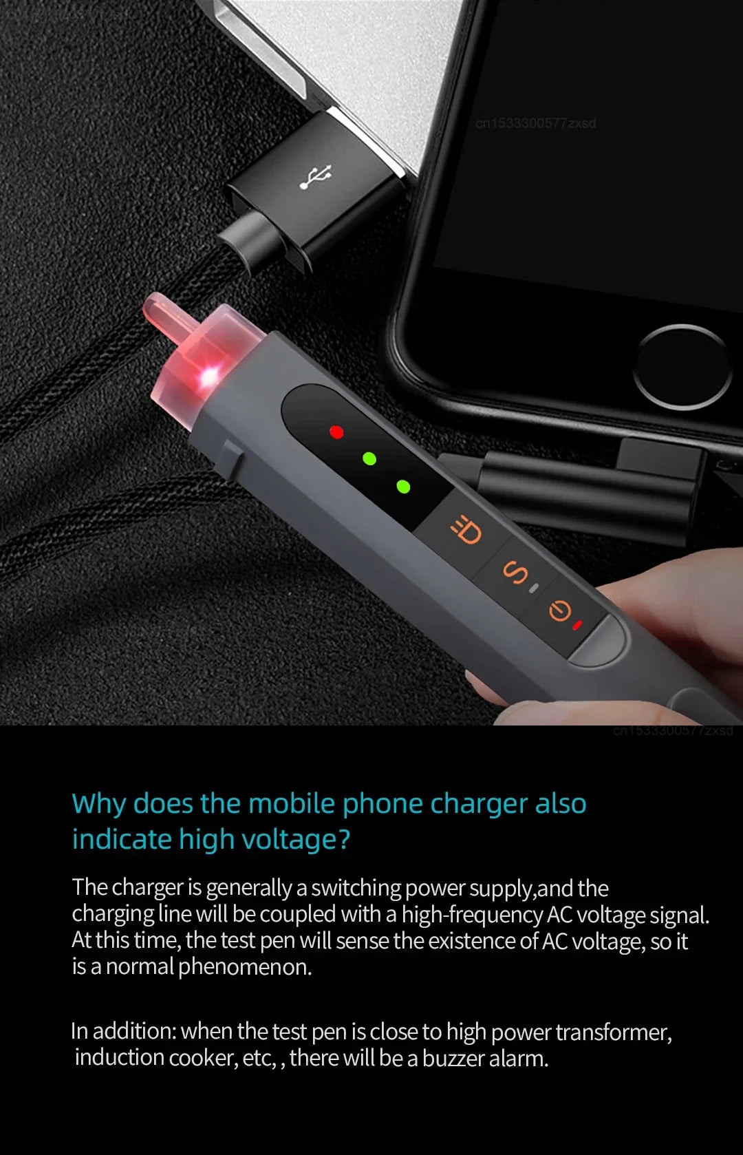 Mini Electric Test Pen - Cordless Electricity Detector