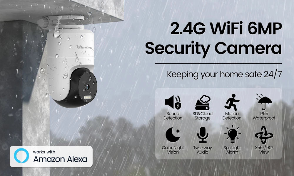 Outdoor 360° WIFI Security Camera With Auto Track