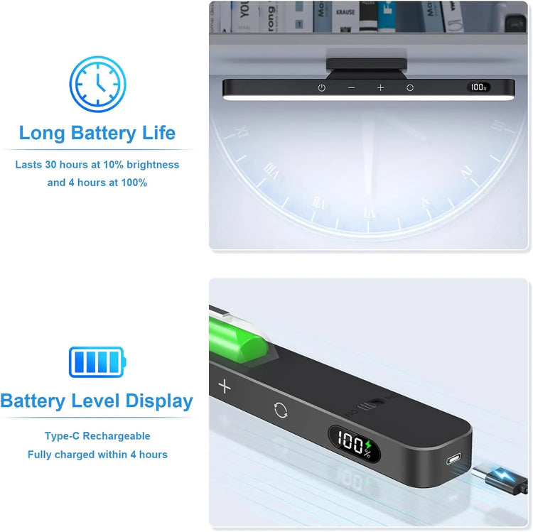 Black table Smart Rechargeable Night Light with USB rechargeable battery